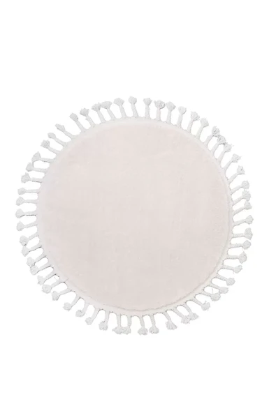 Peluş Halı Açık Vizon Cool Saçaklı Yuvarlak Kesme Post Yolluk Kilim Salon Halısı Modeli - 2