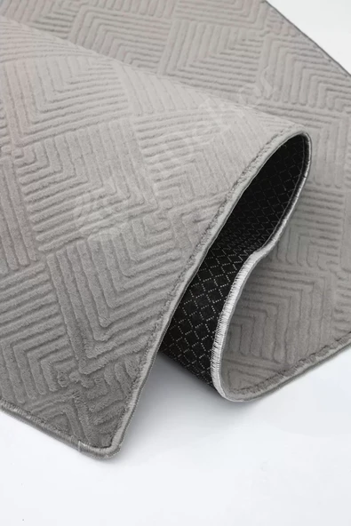 Halı Cool Gri Pramit Kaymaz Yıkanabilir Kaymaz Yolluk Kilim Salon Halısı Modelleri - 4