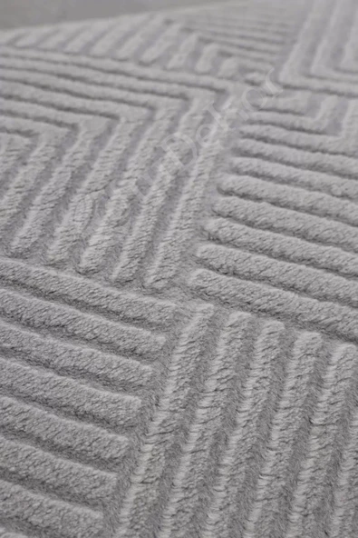 Halı Cool Gri Pramit Kaymaz Yıkanabilir Saçaklı Yuvarlak Yolluk Salon Halısı Modelleri - 3