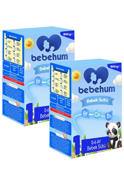 Bebehum 1 Bebek Sütü 0-6 Ay 800 gr x 2 Adet