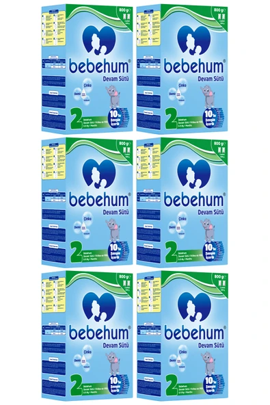 Bebehum 2 Devam Sütü 6-9 Ay 800 gr X 6 Adet ürün görseli