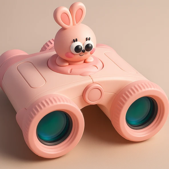 ELECTROAWM 8x25 HD Optik Sevimli Oyuncak  kaliteli Dürbün Pembe Benzersiz Hediye - 7