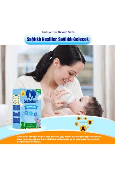 Bebehum 2 Devam Sütü 800 Gr 6-9 Ay 8 Adet - 2