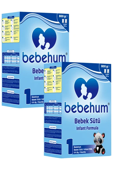 Bebehum 1 Bebek Sütü 0-6 Ay 800 gr x 2 Adet ürün görseli