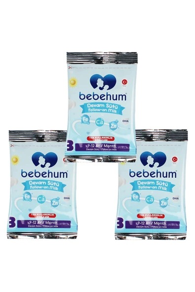 Bebehum 3 Numara Tek Kullanımlık Bebek Devam Sütü