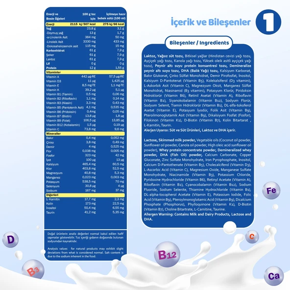 Bebehum 1 Bebek Sütü 400 gr 0-6 Ay 10 Adet - Resim 6
