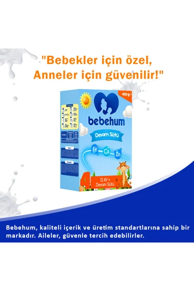 Bebehum 4 Devam Sütü 400 Gr 12+ Ay - 3