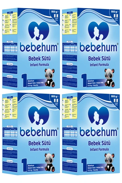 Bebehum 1 Bebek Sütü 0-6 Ay 800 gr x 4 Adet ürün görseli