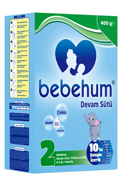 Bebehum 2 Devam Sütü 400 Gr 6-9 Ay ürün görseli