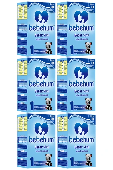 Bebehum 1 Bebek Sütü 0-6 Ay 800 gr x 6 Adet ürün görseli