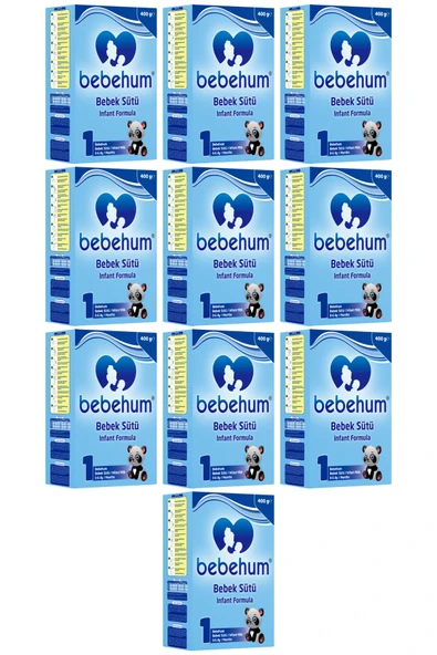 Bebehum 1 Bebek Sütü 400 gr 0-6 Ay 10 Adet ürün görseli