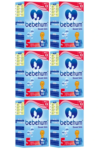 Bebehum 5 Devam Sütü 24Ay+ 800 gr X 6 Adet ürün görseli
