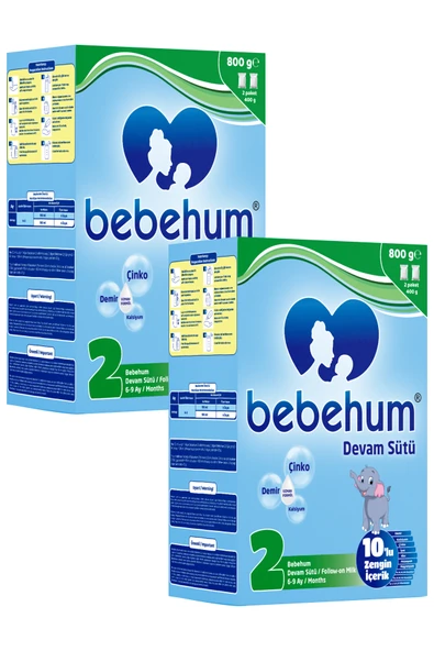 Bebehum 2 Devam Sütü 6-9 Ay 800 gr x 2 Adet ürün görseli