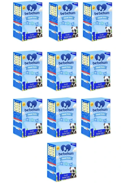 Bebehum 1 Bebek Sütü 400 gr 12 Ay 10 Adet