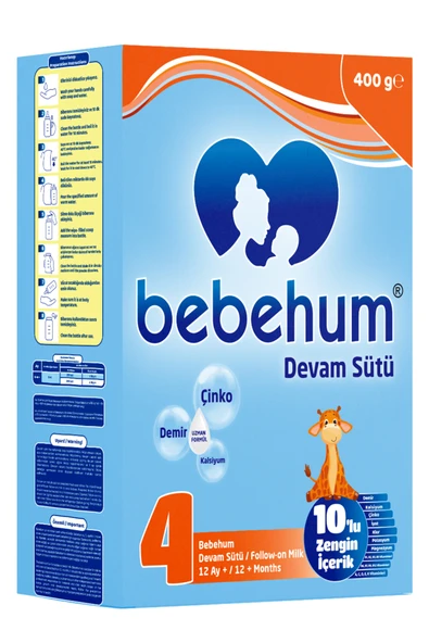 Bebehum 4 Devam Sütü 400 Gr 12+ Ay ürün görseli