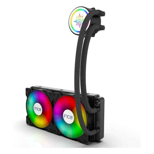 Inca ISS-02XN ARGB 240mm AM5/1700P Siyah İşlemci Sıvı Soğutucu - Resim 3