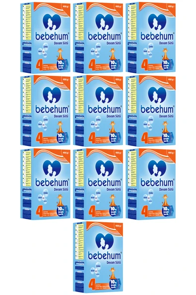 Bebehum 4 Devam Sütü 400 gr 12 Ay+ 10 Adet ürün görseli