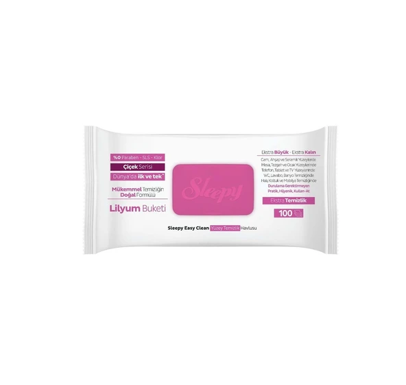 Sleepy Easy Clean Yüzey Temizlik Havlusu 100 Yaprak Lilyum Buketi - 3