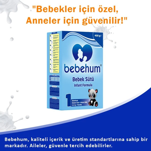 Bebehum 1 Bebek Sütü 400 gr 0-6 Ay 10 Adet - Resim 3