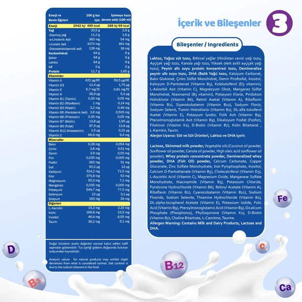 Bebehum 3 Devam Sütü 400 gr 9-12 Ay 10 Adet - Resim 6