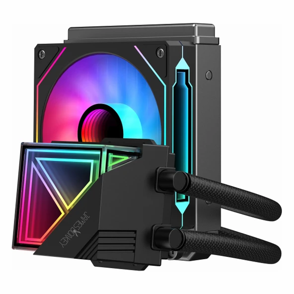 James Donkey Lugis JDC120 ARGB 120mm AM5/1700P Siyah İşlemci Sıvı Soğutucu - Resim 2