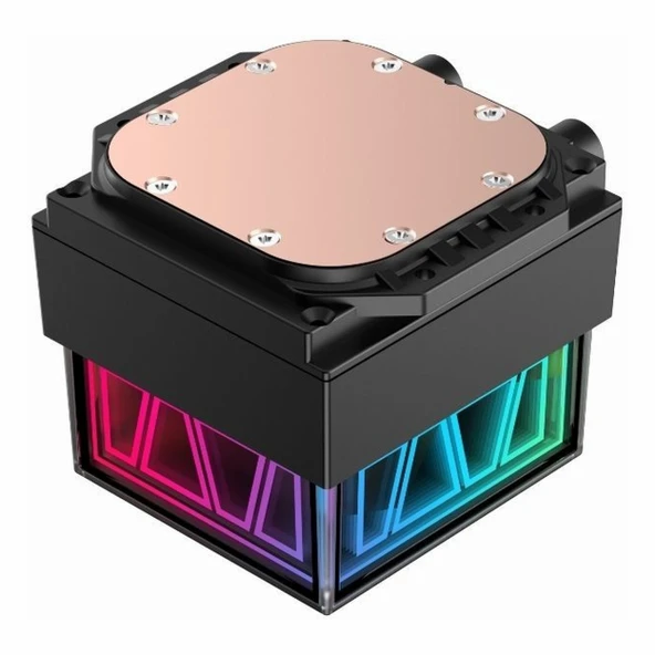 James Donkey Lugis JDC120 ARGB 120mm AM5/1700P Siyah İşlemci Sıvı Soğutucu - Resim 5