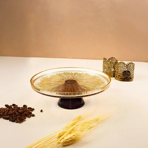 Fecra Mystic Ayaklı Kek Sunum Tabağı 28 Cm - 4