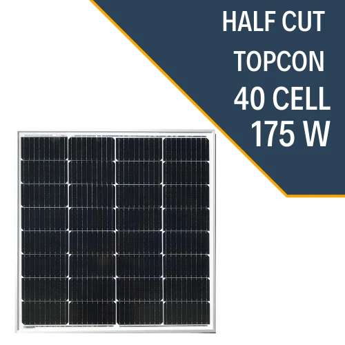 175W HALF CUT TOPCON GÜNEŞ PANELİ ürün görseli