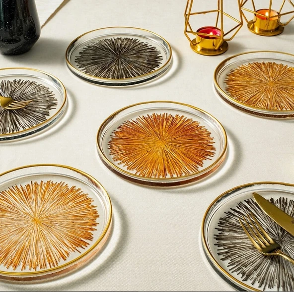 Fecra Mystic 6'lı Pasta Tabağı Seti 16 cm - Resim 3