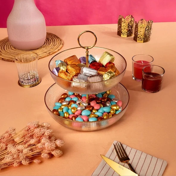 Fecra Loren Katlı Kase Altın Fileli