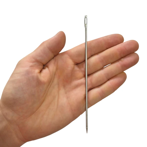 Metal Çuvaldız 15cm Yorgan İğnesi No7 Kalın Dikiş İğne Mil Tığ -2 Adet - 2