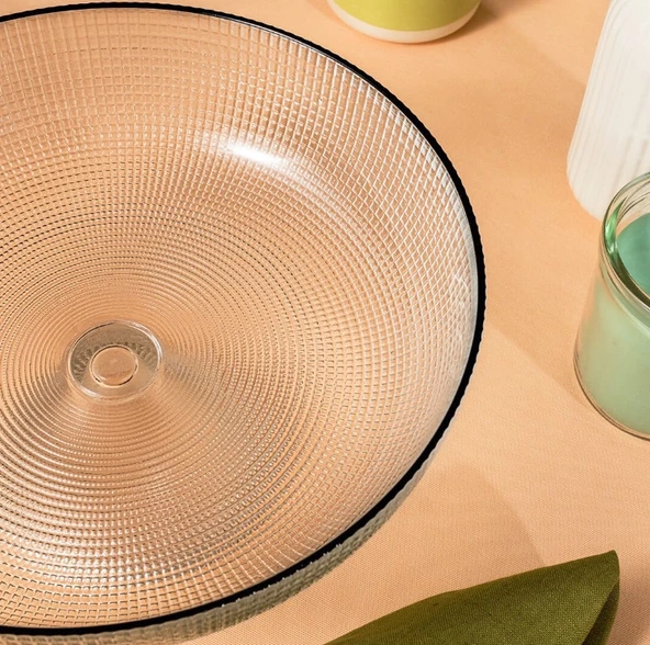 Fecra Loren Ayaklı Kase Siyah Fileli - 4