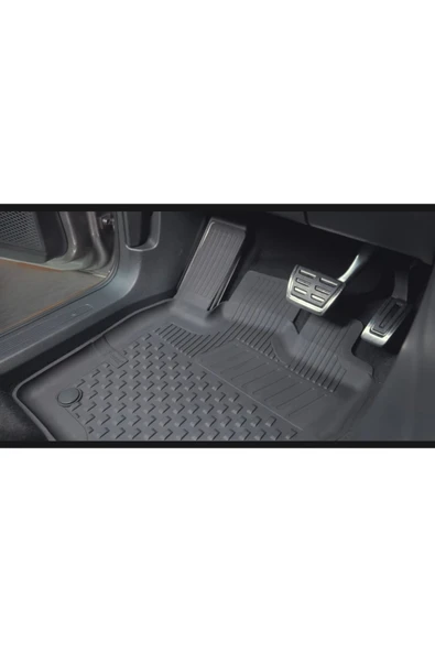 Sahler Volkswagen Caddy 2020 ve Sonrası 4.5D Paspas 3D Rizline Bagaj Havuzu Set - Resim 4