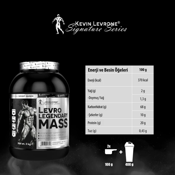 Kevin Levrone Levro Legendary Mass 3000 gr Çikolata Aromalı - Resim 2