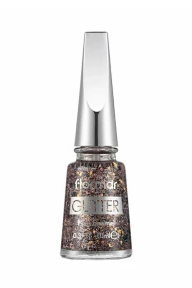 Flormar Glitter Yarı Transparan Parlak Bitişli Simli Oje 11 ml | 42 Copper - 1