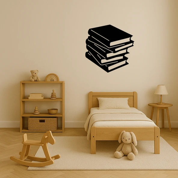 Kitap Seti Temalı MDF Dekoratif Tablo - 2