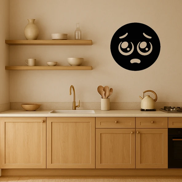 Üzgün Emoji Dekoratif Tablo - 2