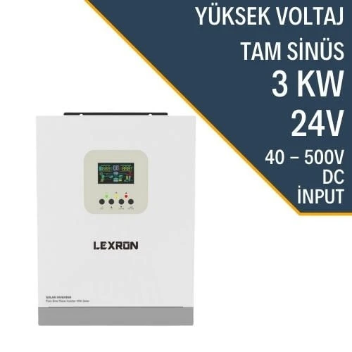 Lexron 3Kw 3000W Hv Mppt 40-500 Pv Input Akıllı Tam Sınus Inverter ürün görseli