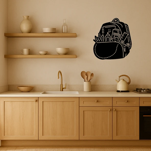 Okul Çantası Tasarımlı Dekoratif Tablo - 2