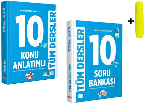 EDİTÖR 10. Sınıf VIP Tüm Dersler Konu Anlatım Ve Soru Bankası Seti ürün görseli