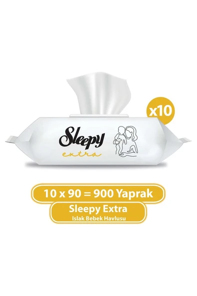 Sleepy Extra Islak Bebek Havlusu 10x90 (900 Yaprak) ürün görseli
