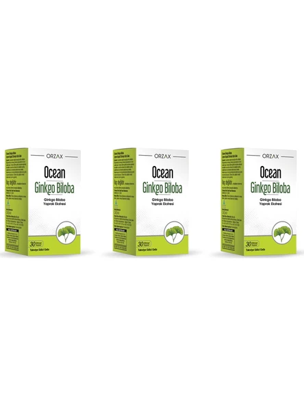 Orzax Ocean Ginkgo Biloba 30 Kapsül 3 ADET - 1