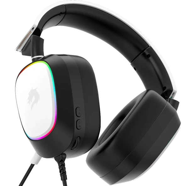 GameBooster H23W Nemesis RGB USB 7.1 Beyaz Profesyonel Gaming Kulaklık - 2