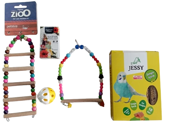 Muhabbet Kuşu Oyuncağı Seti zioo Ve Kuşlarınız İçin Ballı Kraker ürün görseli