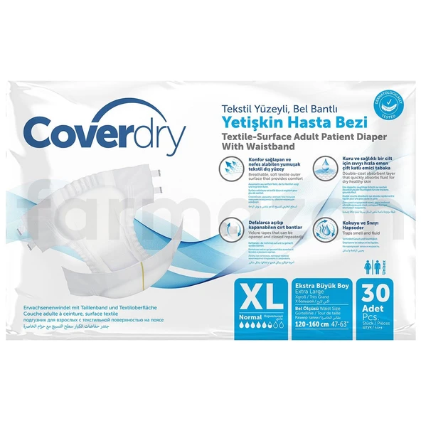 Coverdry Yetişkin Hasta Bezi XL 30'Lu 4 paket ürün görseli 1
