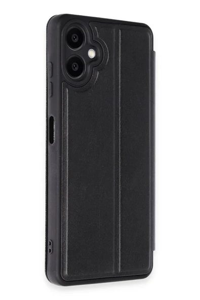 Samsung Galaxy A06 Kılıf Flip Cover - Siyah - Resim 3