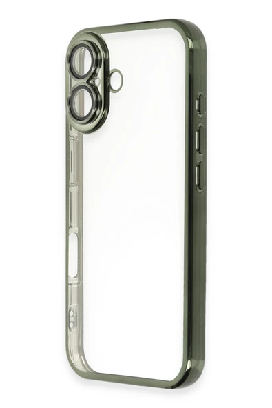 iPhone 16 Kılıf Lensli Silikon - Yeşil - Resim 2