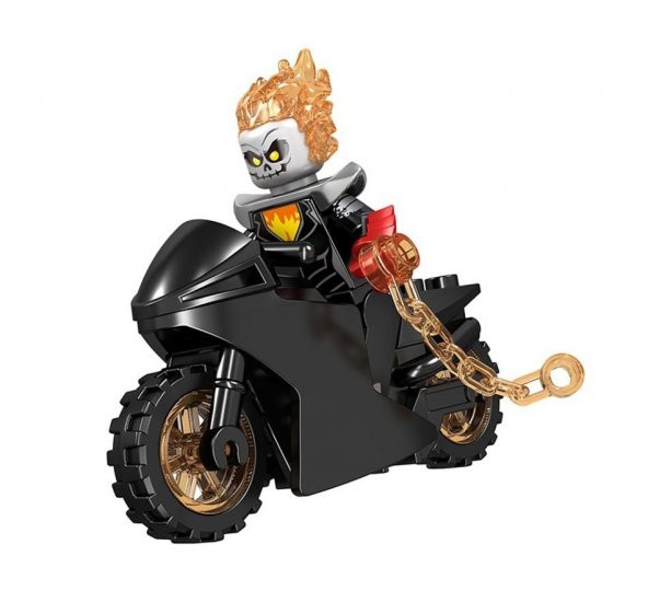 Lego Uyumlu Hero Bloks -Ghost Rider Custom-2