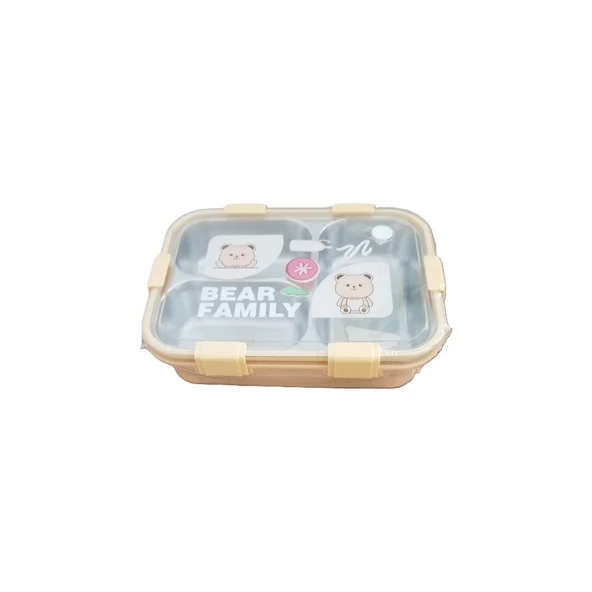 AKILLIELMA -LAXSON BESLENME KABI ÇELİK İTHAL BEAR FAMİLY SARI 97088 0885 ürün görseli 1