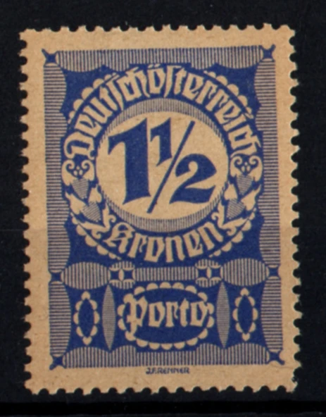 EABİ-Avusturya 1920 Taxe Pulları 1.50 Kr (ws1328) ürün görseli